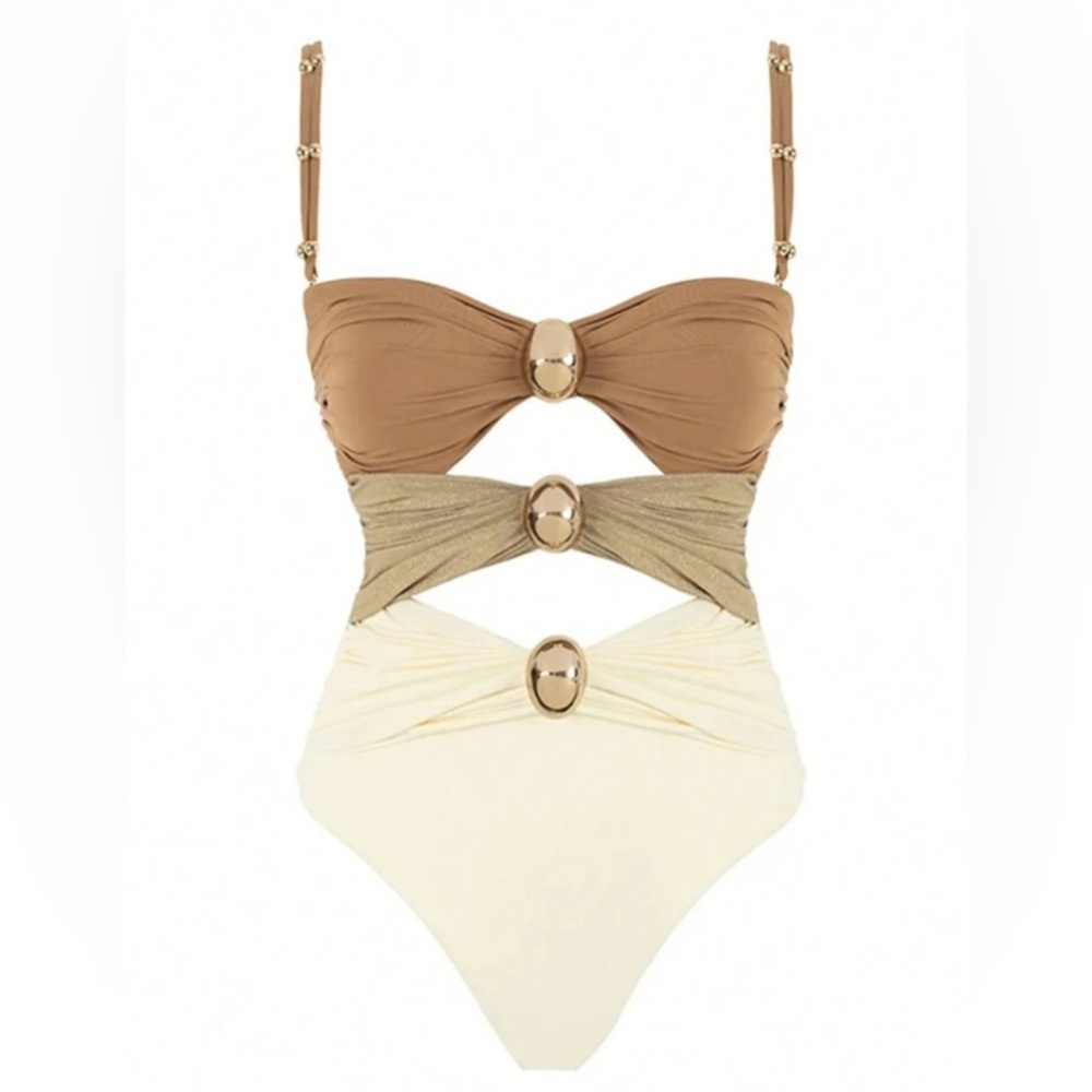 NWOT Stylish Multi-Tone Swimsuit
